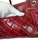 Load image into Gallery viewer, CHANEL TIMELESS MEDIUM SINGLE FLAP GLAZED LAMBSKIN ROUGE RED/WINE RED LEATHER