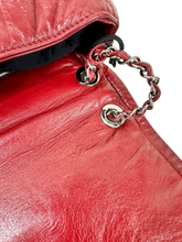 Load image into Gallery viewer, CHANEL TIMELESS MEDIUM SINGLE FLAP GLAZED LAMBSKIN ROUGE RED/WINE RED LEATHER
