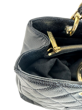 Load image into Gallery viewer, CHANEL GRAND SHOPPING BLACK TOTE IN CAVIAR LEATHER IN GOLD HARDWARE