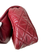 Load image into Gallery viewer, CHANEL TIMELESS MEDIUM SINGLE FLAP GLAZED LAMBSKIN ROUGE RED/WINE RED LEATHER
