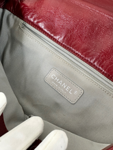 Load image into Gallery viewer, CHANEL TIMELESS MEDIUM SINGLE FLAP GLAZED LAMBSKIN ROUGE RED/WINE RED LEATHER