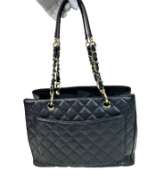 Load image into Gallery viewer, CHANEL GRAND SHOPPING BLACK TOTE IN CAVIAR LEATHER IN GOLD HARDWARE