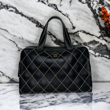 Load image into Gallery viewer, Chanel Wild Stitch Bowler Boston Handbag in Calf Leather