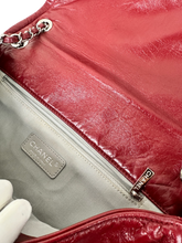 Load image into Gallery viewer, CHANEL TIMELESS MEDIUM SINGLE FLAP GLAZED LAMBSKIN ROUGE RED/WINE RED LEATHER