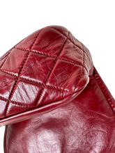 Load image into Gallery viewer, CHANEL TIMELESS MEDIUM SINGLE FLAP GLAZED LAMBSKIN ROUGE RED/WINE RED LEATHER
