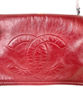 Load image into Gallery viewer, CHANEL TIMELESS MEDIUM SINGLE FLAP GLAZED LAMBSKIN ROUGE RED/WINE RED LEATHER