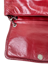 Load image into Gallery viewer, CHANEL TIMELESS MEDIUM SINGLE FLAP GLAZED LAMBSKIN ROUGE RED/WINE RED LEATHER