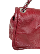 Load image into Gallery viewer, CHANEL TIMELESS MEDIUM SINGLE FLAP GLAZED LAMBSKIN ROUGE RED/WINE RED LEATHER