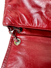 Load image into Gallery viewer, CHANEL TIMELESS MEDIUM SINGLE FLAP GLAZED LAMBSKIN ROUGE RED/WINE RED LEATHER
