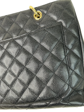 Load image into Gallery viewer, CHANEL GRAND SHOPPING BLACK TOTE IN CAVIAR LEATHER IN GOLD HARDWARE

