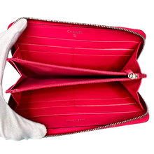 Load image into Gallery viewer, CHANE  FUCHSIA PINK PINK PATENT CALF SKIN LEATHER LONG WALLET WITH SILVER HARDWARE
