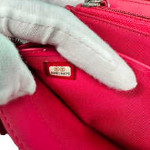 Load image into Gallery viewer, CHANE  FUCHSIA PINK PINK PATENT CALF SKIN LEATHER LONG WALLET WITH SILVER HARDWARE
