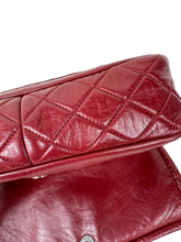 Load image into Gallery viewer, CHANEL TIMELESS MEDIUM SINGLE FLAP GLAZED LAMBSKIN ROUGE RED/WINE RED LEATHER
