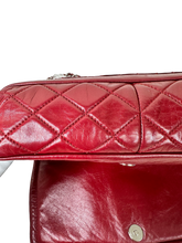 Load image into Gallery viewer, CHANEL TIMELESS MEDIUM SINGLE FLAP GLAZED LAMBSKIN ROUGE RED/WINE RED LEATHER
